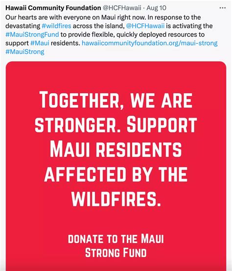 Maui Wildfires Donations And Support Available To Help Hawaii And The Victims Of Its Wildfires