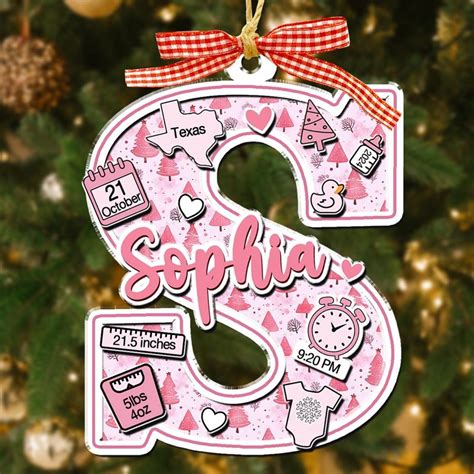Initial Ornaments Etsy