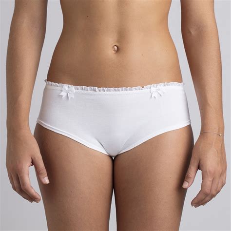 Culotte En Coton Bio Camille Blanc Coeur De Lys