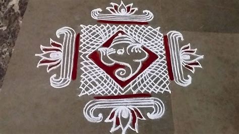 Ganesh Chadurthi Special Padikolam Purattasi Masam Kolam Pillayar