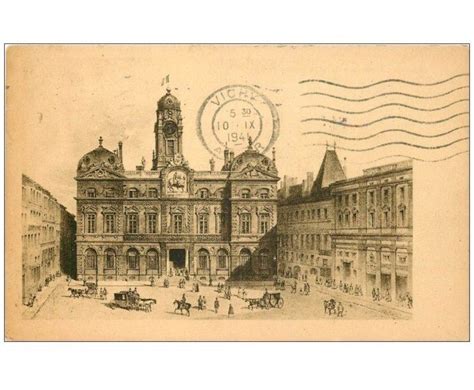 Carte Postale Ancienne Lyon H Tel De Ville D Antan Cartes