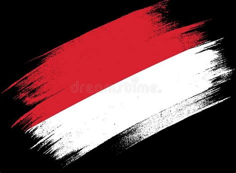 Indonesia Flag With Brush Paint Textured Isolated On Png Or Transparent