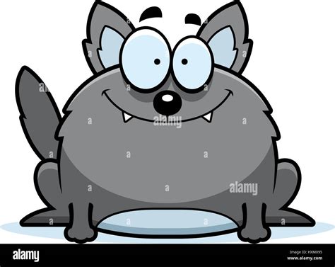 A Cartoon Illustration Of A Wolf Smiling Stock Vector Image And Art Alamy