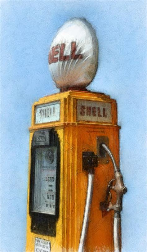 Antique Shell Gas Pump Photograph By Michelle Calkins Pixels