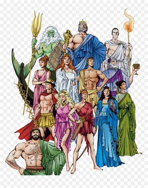 Gods Of Olympus Hestia Demeter Hera Hades Poseidon And Zeus HD Png