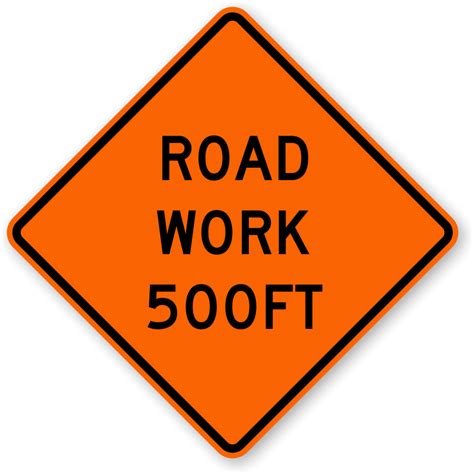 Road Work Symbol Traffic Sign - W20-1-B, SKU: X-W20-1-B