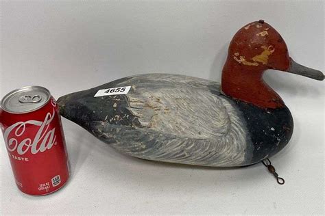Vintage Upper Bay Redhead Duck Decoy Dixons Auction At Crumpton