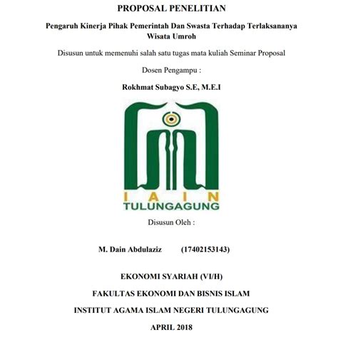 7 Contoh Cover Proposal Sederhana And Terbaik