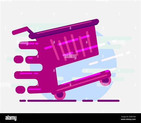 Shopping Cart Fast Speed Concept Icon Vector Illustration Stock Vector
