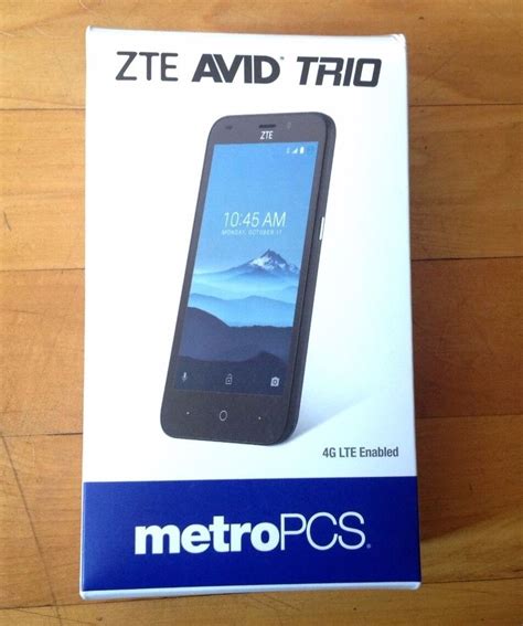 Zte Avid Trio By Metro Pcs Empty Box Box Guide Only No Phone