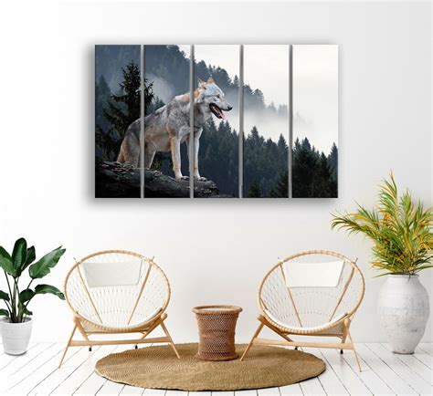 Wolf Wall Art Wolf Wall Decor Extra Large Wall Art Extra Large Etsy