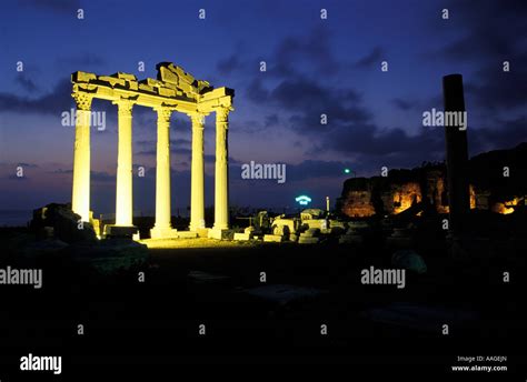 Apollon Tempel Side Turkish Riviera Turkey Stock Photo Alamy