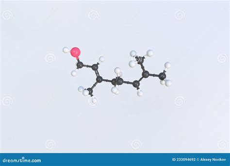 Geraniol, Chemical Structure And Formula Cartoon Vector | CartoonDealer ...