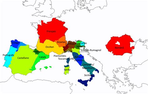 Romance Languages In Europe Maps On The Web