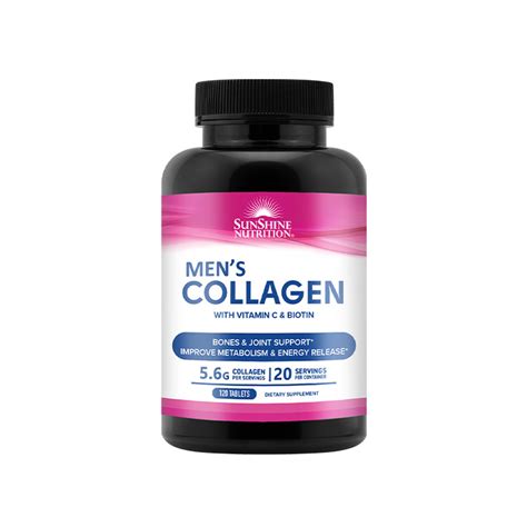 Buy Sunshine Nutrition Mens Collagen With Vit C And Biotin 120 Tabs Online At Best Price In The