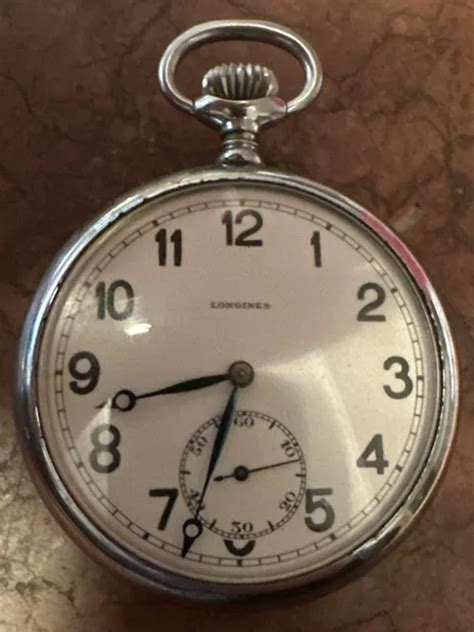 Ancienne Rare Montre A Gousset En Metal Longines Pocket Watch