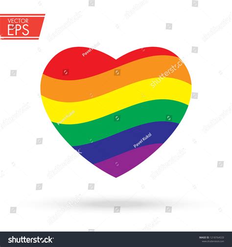 Rainbow Heart Icon Lgbt Symbol Homosexual Stock Vector Royalty Free