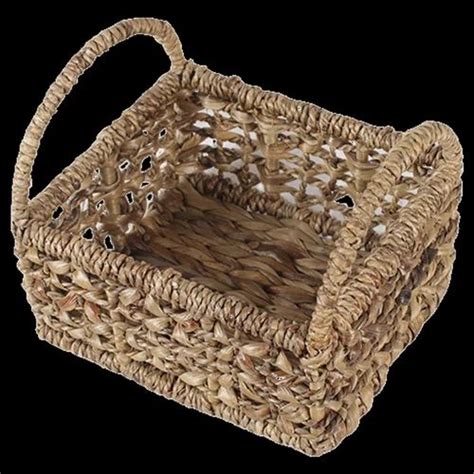 Brown Water Hyacinth Hamper Basket Size Dimension 27 X 38 X 17 Cm At