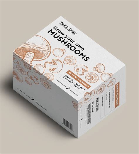 Mushroom Packaging Design • Oak And Spore • White Rabbit