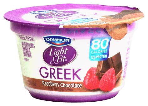 Groceries Product Infomation For Dannon Light And Fit Nonfat Greek Yogurt Raspberry