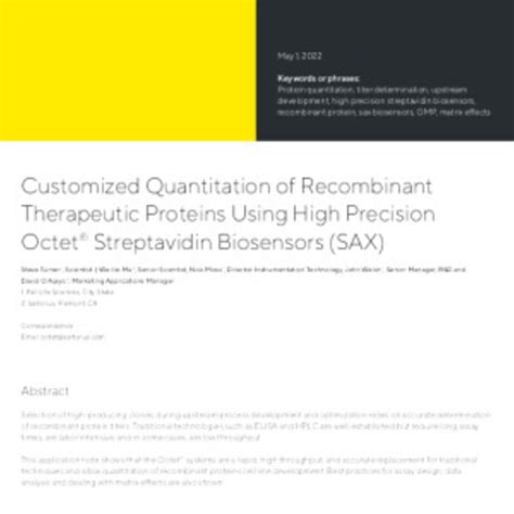 Octet® Sax Biosensors Sartorius