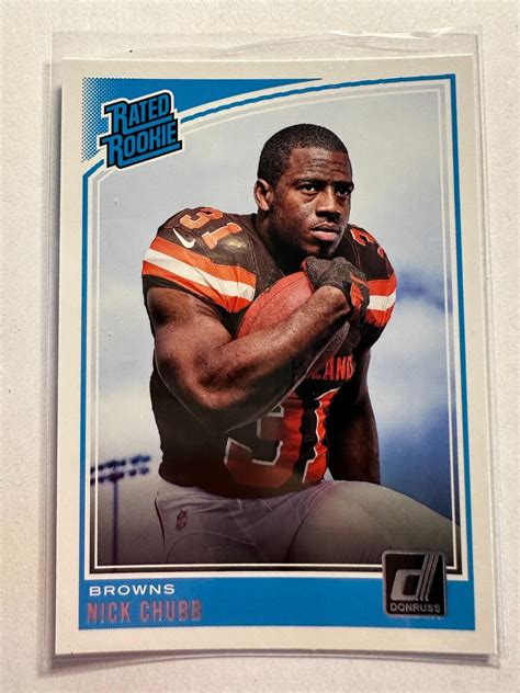 K Donruss Nick Chubb Rr Rc Ebay