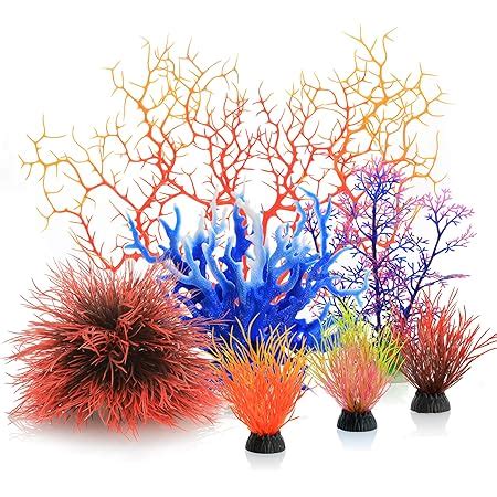 Amazon Mimorou 12 Pieces Fake Coral Plant Aquarium Decorations