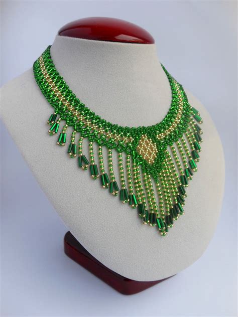 Collar Verde Collar Babero Collar Vintage Collar Collar Collar Con