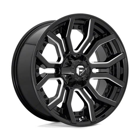 Fuel Wheels Silverado Rage Gloss Black Milled Lug Wheel X