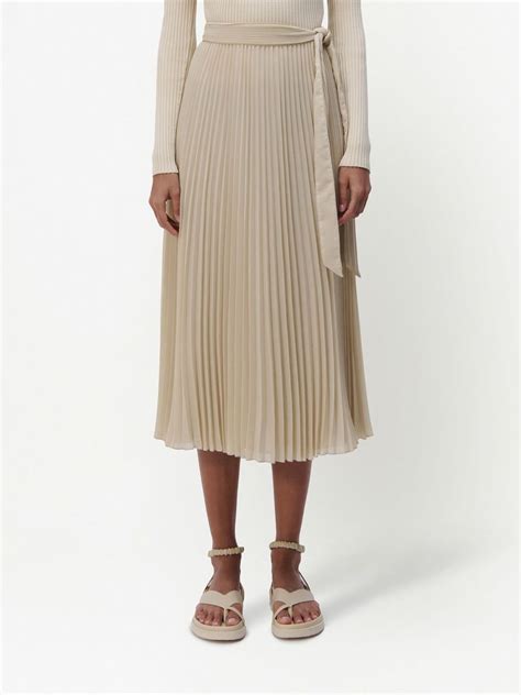 Simkhai Atiana Plissé Skirt In Nude ModeSens