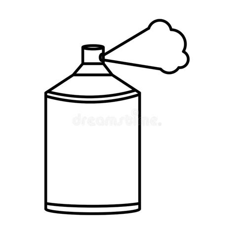 Spray Paint Bottle Isolated Icon Stock Vector Illustration Of