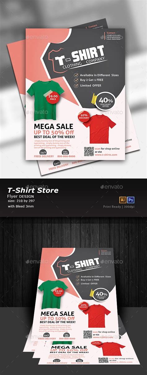 T Shirt Store Flyer Flyer Flyer Design Flyer Template