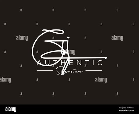 GI Signature Logo Template Vector Stock Vector Image Art Alamy