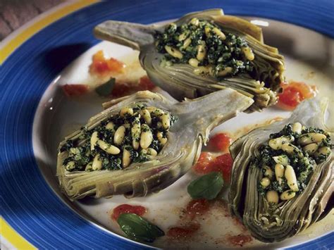 Artichokes With Basil Stuffing Recipe Eat Smarter Usa