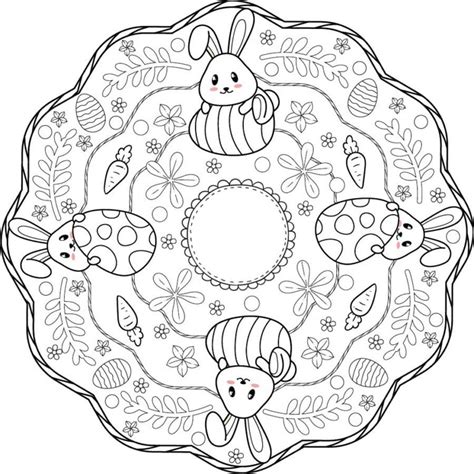 Coloriage Mandala De P Ques Avec Des Oeufs T L Charger Et Imprimer