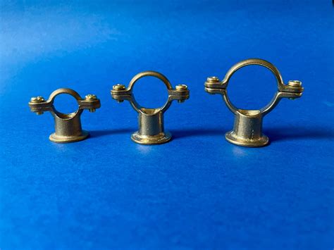 solid brass pipe mount fixing bracket steam punk etsy