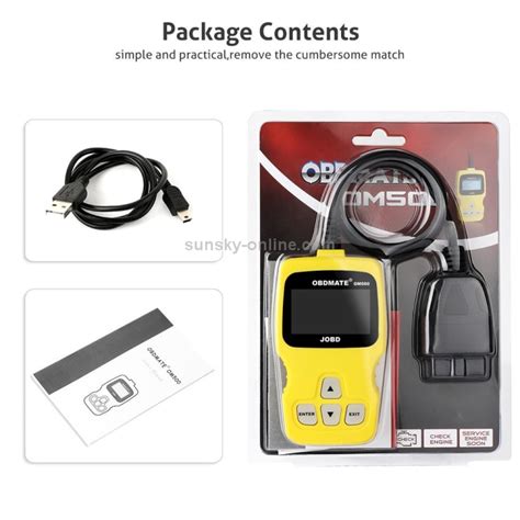 Obdmate Om Obdii Eobd Jobd Code Reader Yellow