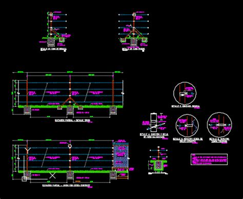 Details Of Barbed Wire Fences In AutoCAD CAD Library