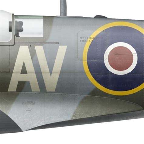 Jackson Mahon Dfc Spitfire Mk Vb No Eagle Squadron Raf