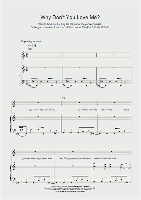 Why Dont You Love Me Piano Sheet Music Onlinepianist