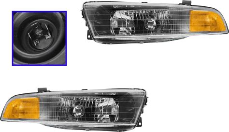 Amazon Am Autoparts Headlights Headlamps Left Right Pair Set For