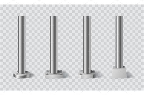 Steel Metal Pillars Poles Illustrations Creative Market