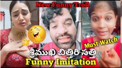 Srimukhi Bithiri Sathi Funny Imitation Bangaram Akka Troll Mektrolls Youtube