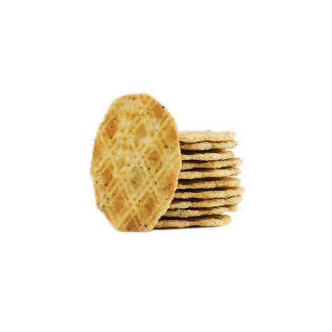 6756 Verduijns Fine Biscuits Pesto Wafers With Aged Gouda 75 Gram