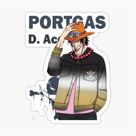 Portgas D Ace Sticker For Sale By Cleverland Redbubble