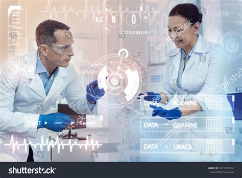 Friendly Coworkers Cheerful Enthusiastic Colleagues Smiling Stock Photo