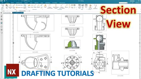 SIEMENS NX DRAFTING 2 HOW TO CREATE SECTION VIEW FOR 2D DRAWING NX