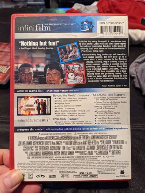 Rush Hour 2 Infinifilm New Line Cinema Dvd Chris Tucker Jackie Cha