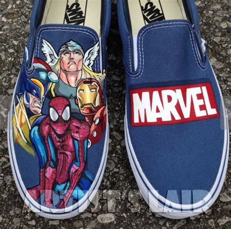 Marvel Superheroes Painted Shoes Marvel Shoes Painted Shoes Custom