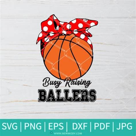 Busy Raising Ballers Svg Basketball Svg Red Bandana Svg Red Bandana Softball Mom Svg Baller